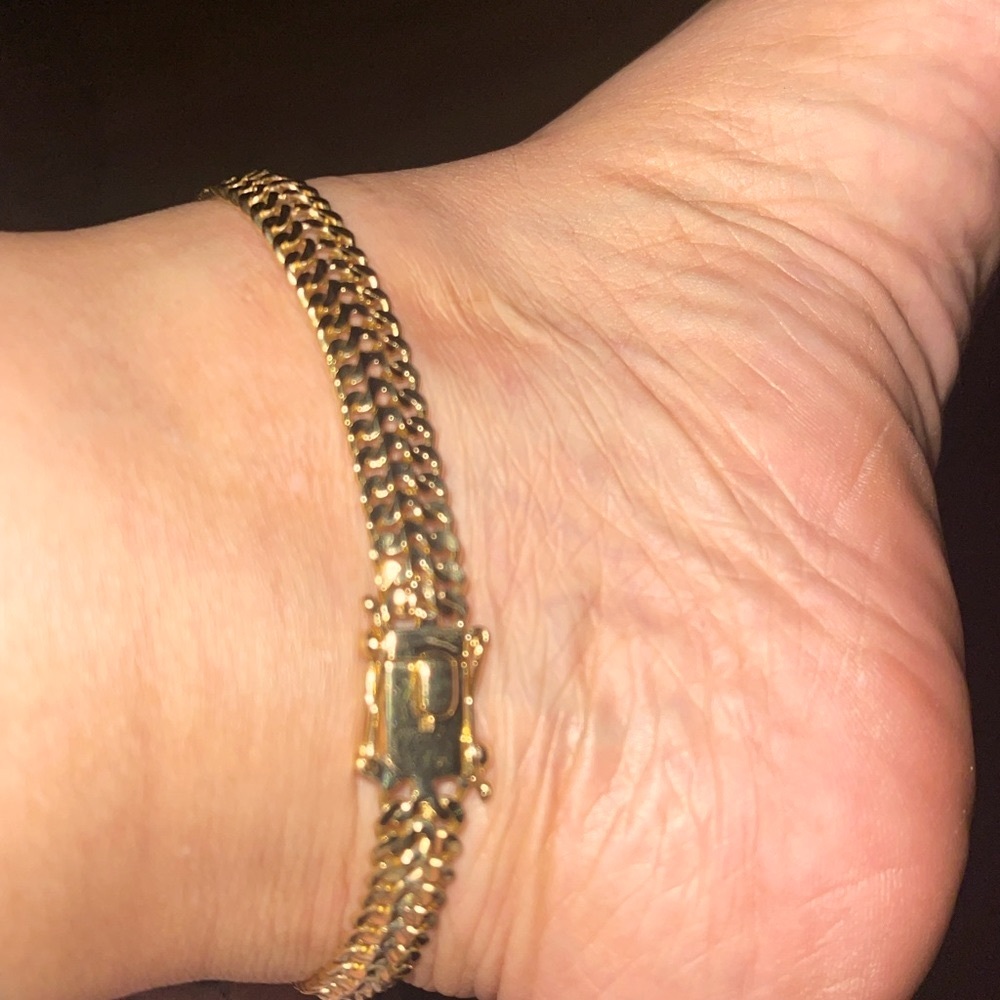 18K gold real and 30Gs  brazalete pure gold 🦵🏻